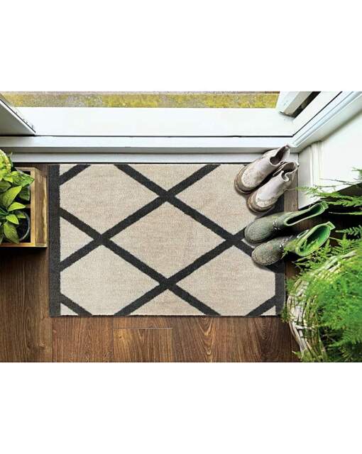 My Mat Border Geo Washable Doormat Natural - My Mat - Size: 50X75 - image 1