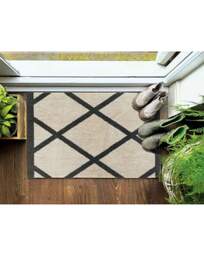 My Mat Border Geo Washable Doormat Natural - My Mat - Size: 50X75 - thumbnail 1