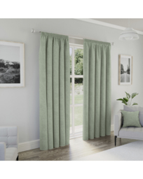 Dallas Blackout Thermal Curtains Green - Enhanced Living - Size: 117 x 137cm