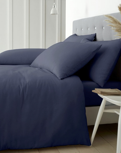 Catherine Lansfield Cotton Duvet Set Navy - Catherine Lansfield - Size: KING - image 1