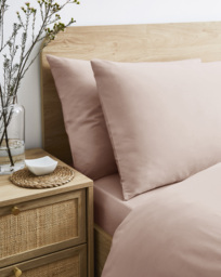 Pure Cotton 200TC Pillow Cases Dusky Pink - JD Williams - Size: PAIR - thumbnail 1