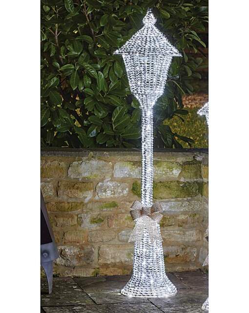 Three Kings Silver Lamp Post Light 150cm Silver - Smart Garden