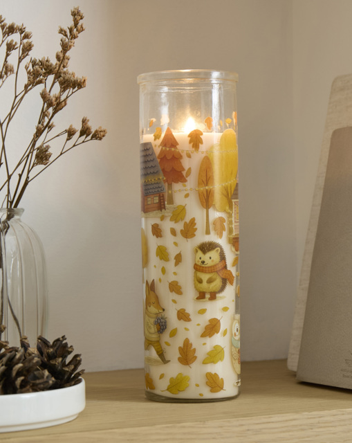 Cinnamon Woods Scented Glass Tube Candle - Something Different - image 1