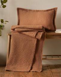 Pineapple Elephant Jaipur Waffle Throw Caramel - Pineapple Elephant - Size: 150X200 - thumbnail 4
