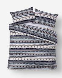 Laurie Fairisle Brushed Cotton Duvet Set Multi - JD Williams - Size: DOUBLE - thumbnail 3