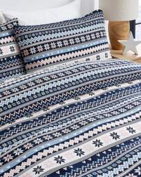 Laurie Fairisle Brushed Cotton Duvet Set Multi - JD Williams - Size: DOUBLE - thumbnail 4