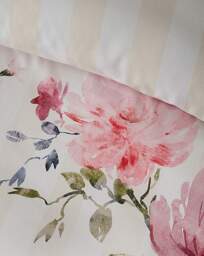 CL Floral Stripe Duvet Cover Set Cream - Catherine Lansfield - Size: SINGLE - thumbnail 5