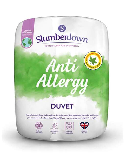 Slumberdown Anti Allergy 4.5 Tog Duvet White - Slumberdown - Size: SINGLE - image 1