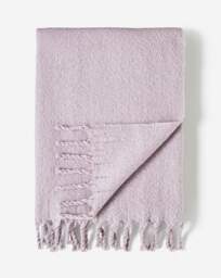 Faux Mohair Fringed Throw - Lilac Lilac - JD Williams - Size: 120X150 - thumbnail 4