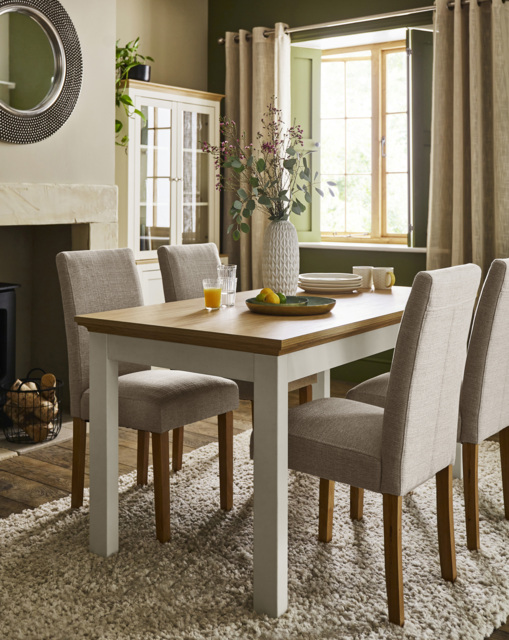 Julipa Ashford Table 4 Seater Set Cream / Taupe - Joanna Hope - image 1