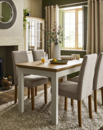 Julipa Ashford Table 4 Seater Set Cream / Taupe - Joanna Hope
