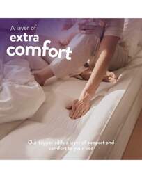 Slumberdown Deep Mattress Topper 10cm White - Slumberdown - Size: KING - thumbnail 5