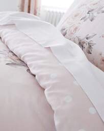 Canterbury Grey Duvet Cover Set Grey - Catherine Lansfield - Size: SINGLE - thumbnail 3