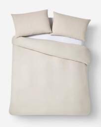 Cotton Crinkle Muslin Duvet Set- Natural Natural - Gray & Osbourn - Size: SINGLE - thumbnail 4