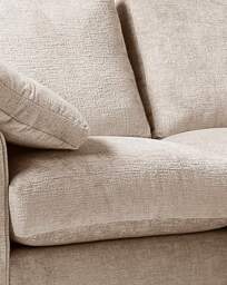 Hunter Chenille Left Hand Corner Sofa Cream - JD Williams - thumbnail 3