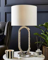 Joanna Hope Astro Shade Table Lamp Silver - Joanna Hope