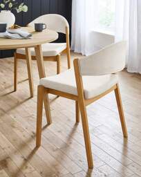 Elva Pair of Dining Chairs Oak/Natural - JD Williams - thumbnail 1