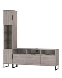 Hayden Left Hand Media Unit Grey OAK - Welcome - thumbnail 5