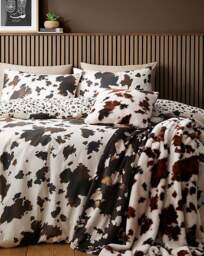 Fusion Cow Print Fleece Throw Chocolate - Fusion - Size: 120X150 - thumbnail 3