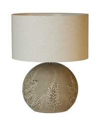 Ceramic Leaf Emboss Table Lamp Grey - Searchlight - thumbnail 4
