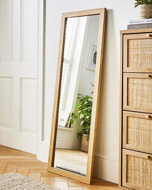 Long Wall Mirror - Oak OAK - JD Williams - image 1
