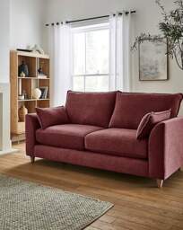 Harlequin Chenille 3 Seater Sofa Plum - JD Williams
