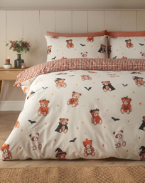 CL Scare Bears Duvet Cover Set Cream - Catherine Lansfield - Size: SINGLE