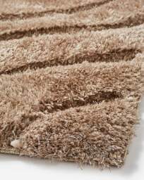 Carved Soft Wave Shaggy Cosy Rug Beige - Origins - Size: 80X150 - thumbnail 2