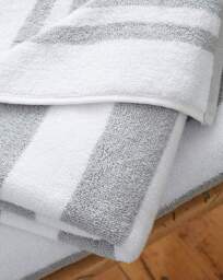 Bianca Reversible Stripe Jacquard Towels Grey - Bianca - Size: HAND - thumbnail 2