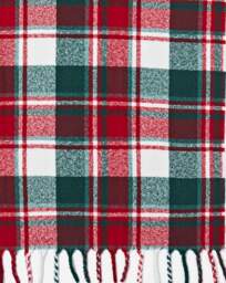 Tartan Check Faux Mohair Throw Red/Green - JD Williams - Size: 120X150 - thumbnail 2