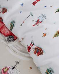 CL Christmas Town Duvet Cover Set Neutral - Catherine Lansfield - Size: DOUBLE - thumbnail 4
