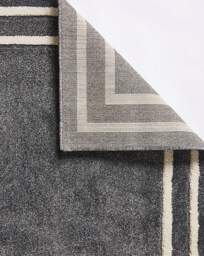 Sara Carved Border Rug Anthracite - Homemaker - Size: 120X170 - thumbnail 4