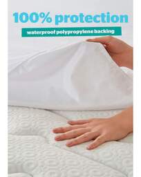 Silentnight Towelling Mattress Protector White - Silentnight - Size: SINGLE - thumbnail 3