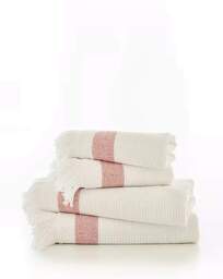 Oakwood Ridge Textured Fringed Towel Pink - The Lyndon Company - Size: Bath Towel - thumbnail 2