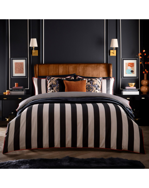 LLB Festivo Circus Stripe Duvet Set Black - Laurence Llewelyn-Bowen - Size: KING - image 1