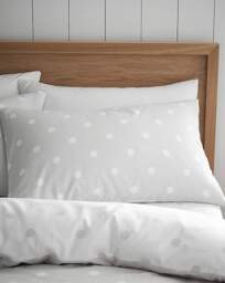 CL Brushed Polka Dot Duvet Set GRY Grey - Catherine Lansfield - Size: SINGLE - thumbnail 3