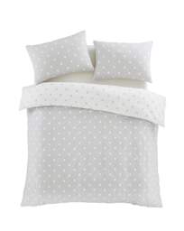 CL Brushed Polka Dot Duvet Set GRY Grey - Catherine Lansfield - Size: SINGLE - thumbnail 5