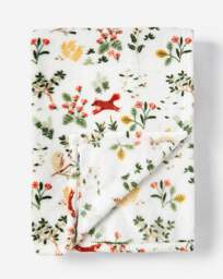 Forest Friends Fleece Throw Cream - At Home Collection - Size: 130X150 - thumbnail 2