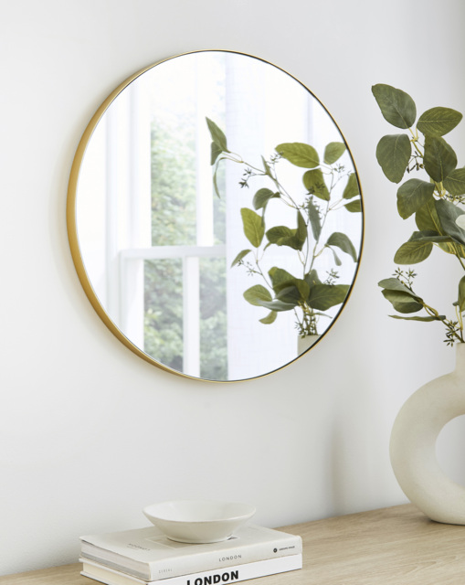 Gold Round Wall Mirror Gold - JD Williams - image 1