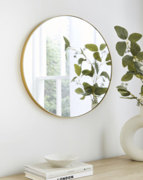 Gold Round Wall Mirror Gold - JD Williams