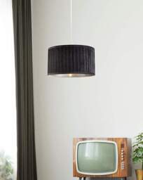 Pleated Velvet Grey Shade Grey - Searchlight - thumbnail 2
