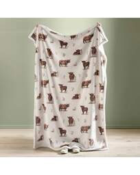 Catherine Lansfield Highland Cow Throw Natural - Catherine Lansfield - Size: 130X170 - thumbnail 4