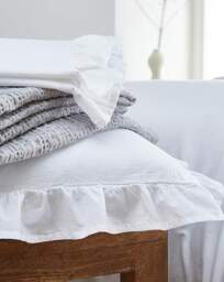 Appletree Cassia Frill Duvet Cover Set White - Appletree - Size: DOUBLE - thumbnail 4
