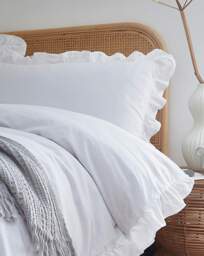 Appletree Cassia Frill Duvet Cover Set White - Appletree - Size: DOUBLE - thumbnail 3