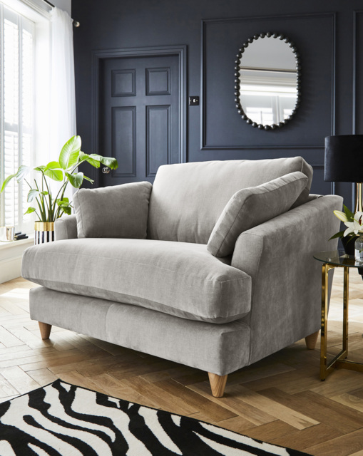 Joanna Hope Tilly Chenille Snuggle Chair Grey - Joanna Hope - image 1