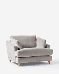 Joanna Hope Tilly Chenille Snuggle Chair Grey - Joanna Hope - thumbnail 3