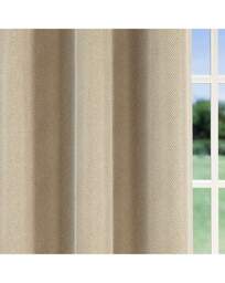 Chester Herringbone Eyelet Curtains Natural - Enhanced Living - Size: 168 x 137cm - thumbnail 3