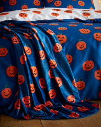 CL Halloween Pumpkins Throw Multi - Catherine Lansfield - Size: 130X170