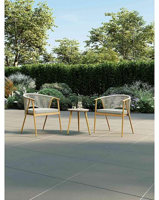 Charles Bentley Rope Weave Bistro Set Grey - Charles Bentley - image 1