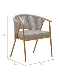Charles Bentley Rope Weave Bistro Set Grey - Charles Bentley - thumbnail 5